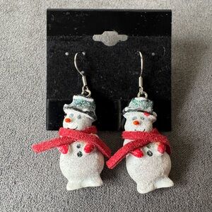 Snowman Dangle Earrings